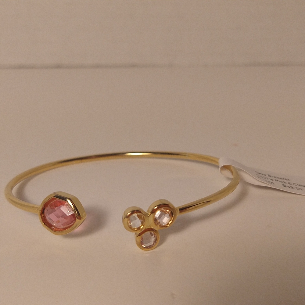 Talia bracelet gold/pink/ clear